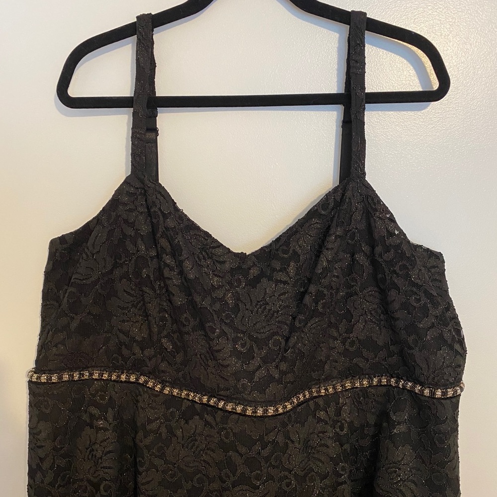 Torrid Black Dress with Gold Detailing